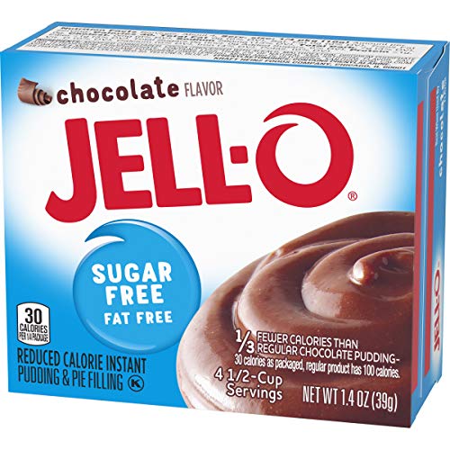 JELL-O Chocolate Instant Sugar Free Pudding & Pie Filling Mix (1.4 Oz Box) thumbnail