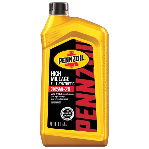 Pennzoil High Mileage Full Synthetic 5W-20 Motor Oil  1 Quart