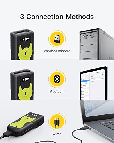 Inateck Bluetooth Scanner 2D Barcode Scanner 2.4Ghz USB Adapter, Screen Scanning, Exclusive Shortcuts, BCST-42 thumbnail