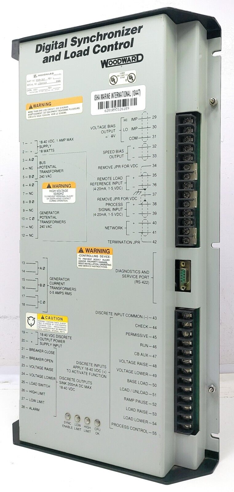 WoodWard 9905-363 Digital Synchronizer and Load Control thumbnail
