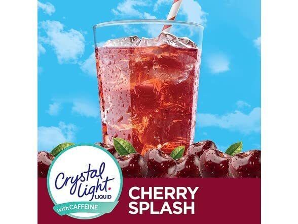 Crystal Light Liquid Energy Drink Mix (1.62 Oz Bottle) (Cherry Splash - 12 Pack) thumbnail