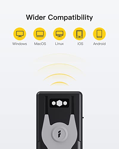 Inateck Bluetooth Scanner 1D Barcode Scanner 2.4Ghz USB Adapter, Screen Scanning, Exclusive Shortcuts, BCST-43 thumbnail