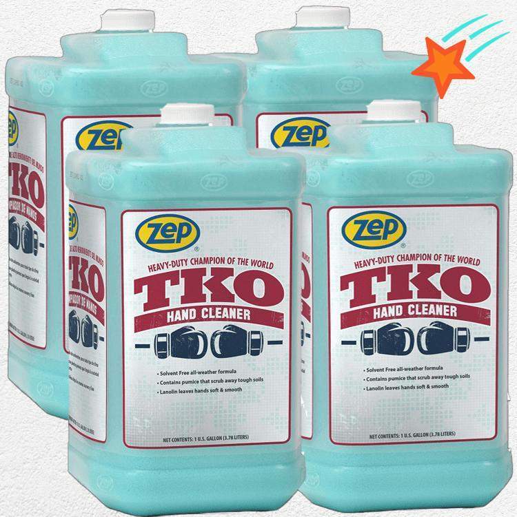 4-Pack Zep Hand Cleaner TKO Heavy-Duty Non-solvent Hand Cleaner 128 Oz. /Each