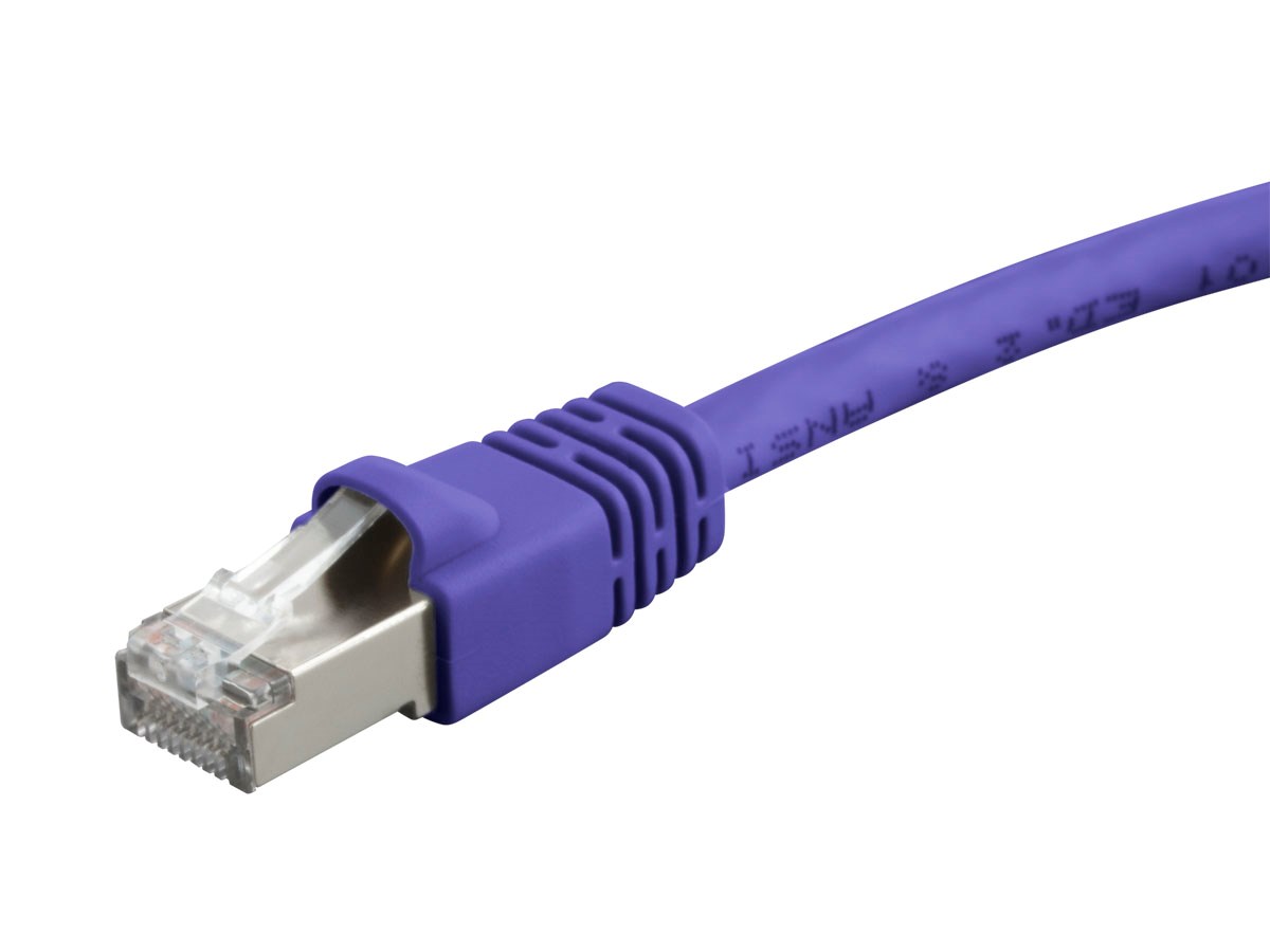 Cat6A Ethernet Patch Cable - Snagless RJ45_ 550Mhz_ STP_ Pure Bare Cop