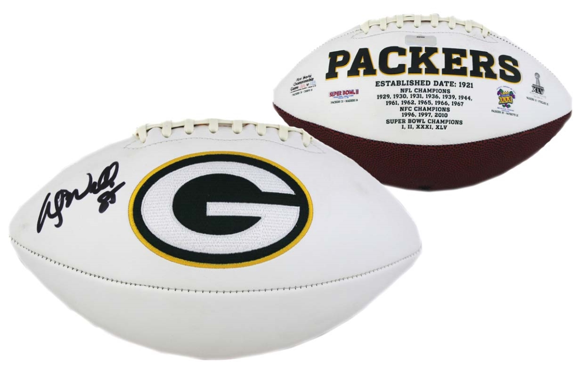 6755 Wesley Walls Signed Green Bay Packers Embroidered NFL Football
