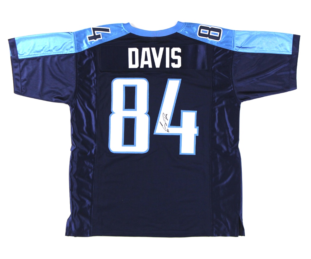 6229 Corey Davis Signed Tennessee Titans Navy Blue Custom Jersey