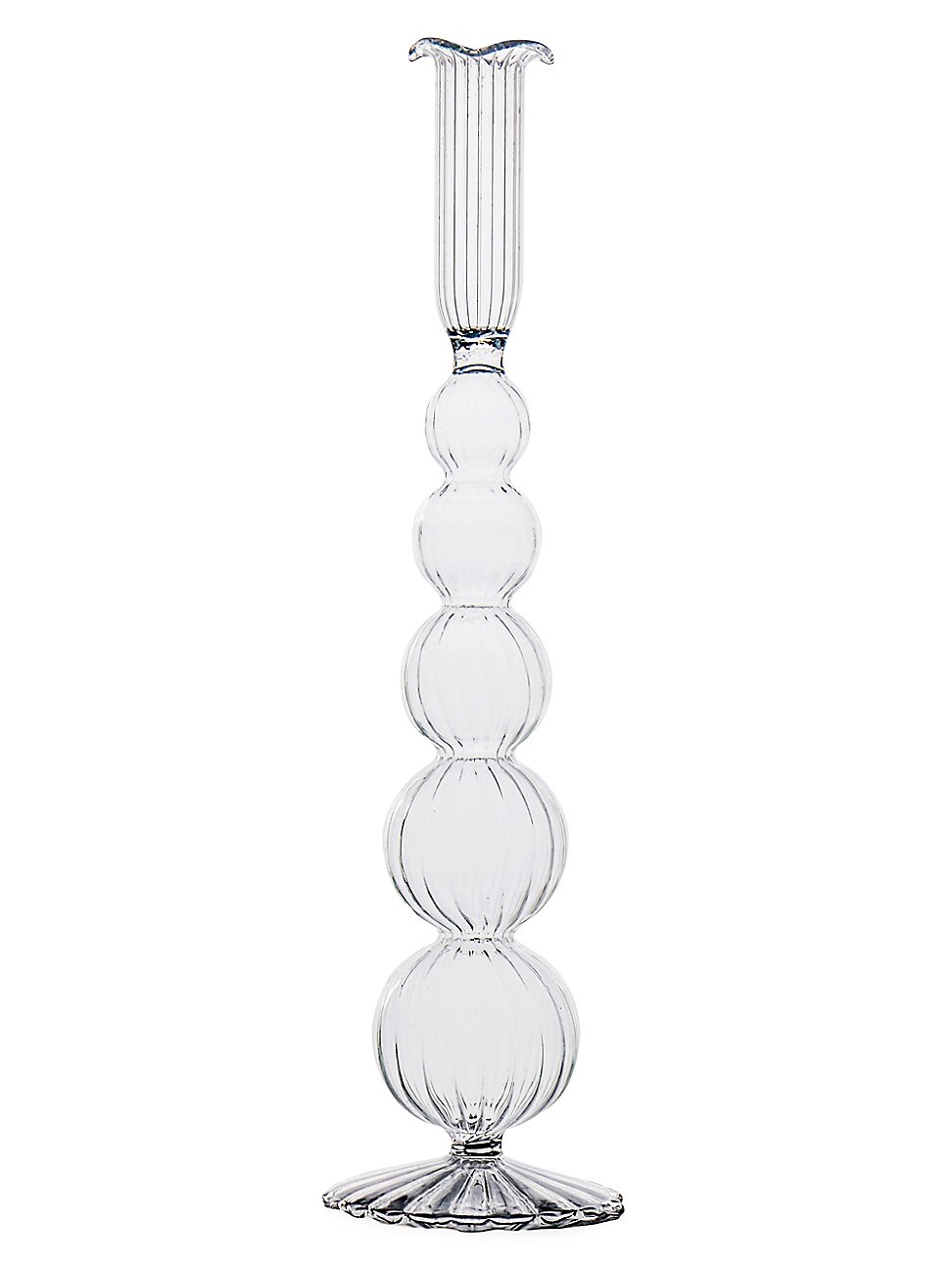 Glass 12' H Glass Tabletop Candlestick