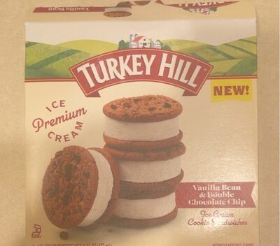 Vanilla Bean & Double Chocolate Chip Ice Cream Cookie Sandwiches