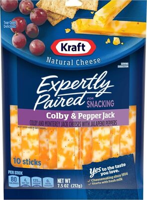 Kraft Expertly Paired Colby Pepper Jack Snacking Cheese Sticks