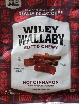 Wiley Wallaby Soft & Chewy Hot Cinnamon Licorice 4 Oz