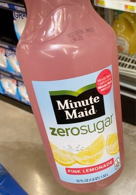 Minute Maid Zero Sugar Pink Lemonade Juice  52 Fl Oz Bottle