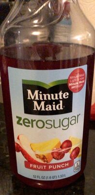 Minute Maid Zero Sugar Fruit Punch Juice  52 Fl Oz Bottle
