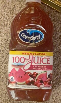 Ocean Spray® 100% Juice Cranberry Watermelon Juice Blend  64 Fl Oz Bottle