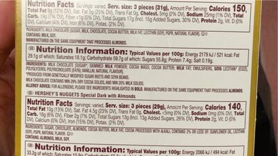 Hersheys Nuggets in Box Milk Chocolate - Special Dark with Almonds 16oz 3-pack thumbnail