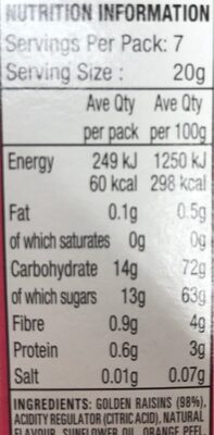 Raisin Snacks thumbnail