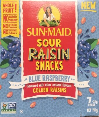 Blue Raspberry Sour Rasin Snacks