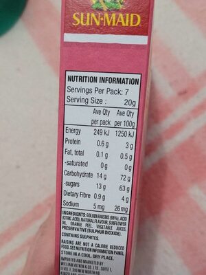 Sour Raisin Snacks Strawberry thumbnail