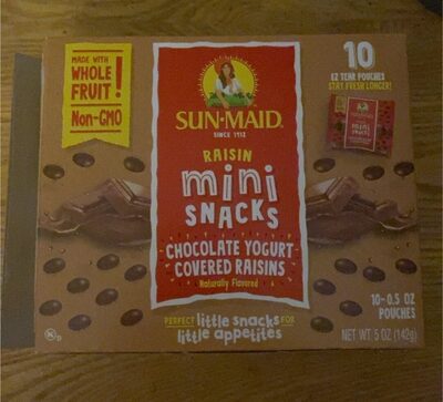 Sun Maid Raisin Mini Snacks Chocolate Yogurt Covered Raisins