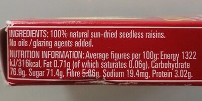Raisins Natural California thumbnail