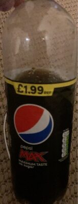 Pepsi Max No Sugar Cola Bottle 2L (Pack of 6)