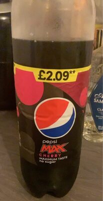 Pepsi Max Cherry No Sugar Cola Bottle 2L (Pack of 6)