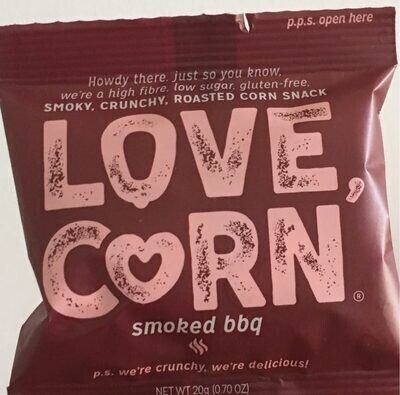 LOVE CORN BBQ Crunchy Corn Snack 20g (24 Pack)