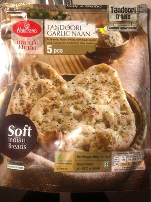 Hald Tandoori Garlic Naan 400g