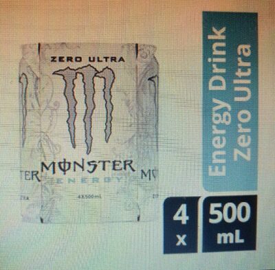 Monster Energy Zero Sugar Ultra Drink Can 500ml X 4 Pack