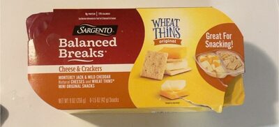 Sargento Balanced Breaks Cheese and Crackers Kits, 1.5 Oz, Pack of 12 Kits