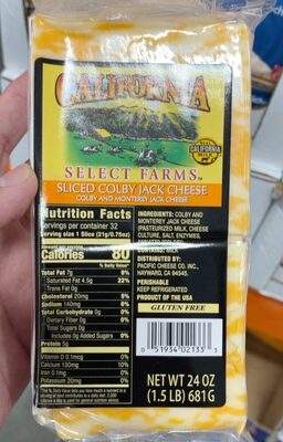 Sliced Colby Jack Cheese