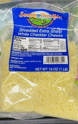 Shredded Extra Sharp White Cheddar Cheese
