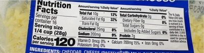 Shredded Extra Sharp White Cheddar Cheese thumbnail