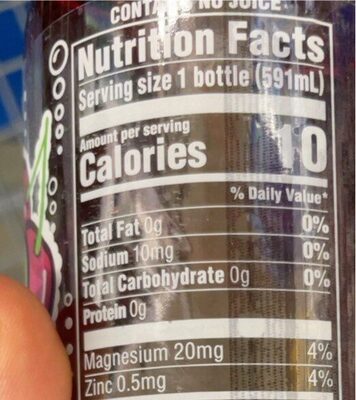 Splash Fizz  Black Cherry Flavor Sparkling Water Beverage  20 Fl Oz Plastic Bottle thumbnail