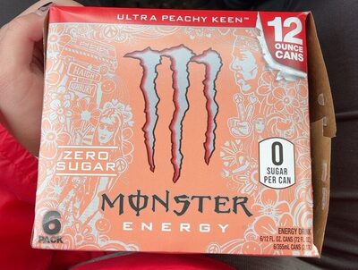 Monster Energy  Ultra Peachy Keen  Sugar Free Energy Drink  12 Fl Oz  6pk