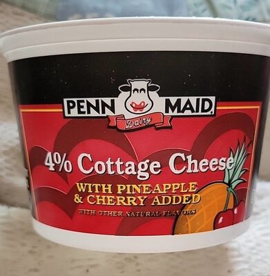 4 Percent Cottage Cheese with Pineapple and Cherry Added