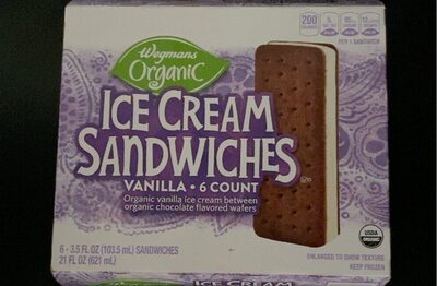 Organic Ice Cream Sandwiches Vanilla