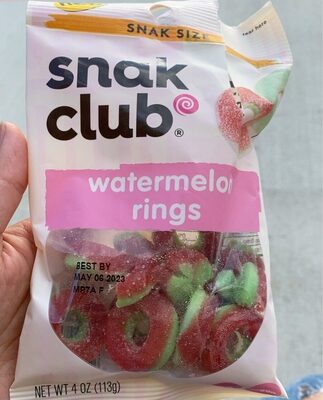 Snak Club Watermelon Rings Gummy Snack – 2 Bags (4 Oz Each)