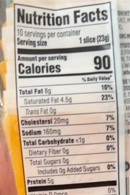 Sharp Cheddar Cheese Slices thumbnail