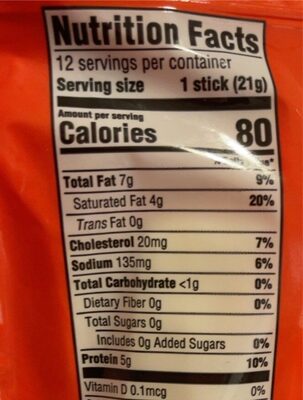 Extra Sharp Cheddar Cheese Snack Sticks thumbnail
