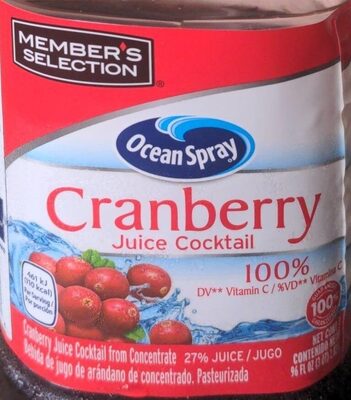 Members Select Ocean Spray Cranberry Juice Cocktail