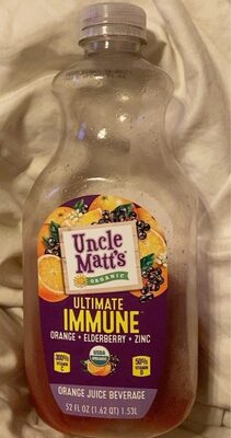 Uncle Matts, Ultimate Immune Orange Elderberry Zinc Juice Organic, 52 Oz (Case of 6)
