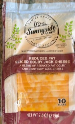 Reduced Fat Sliced Colby Jack Cheese
