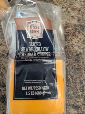 Sliced Sharp Yellow Cheddar Cheese