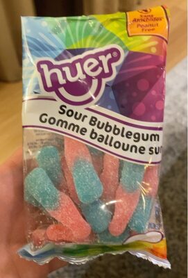 Huer Gummy Candy  Sour Bubble Gum Bottles  1 Peg Bag  75g/2.6 Oz.  {Imported from Canada}