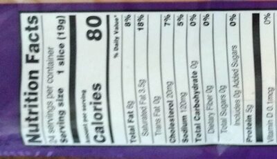 Great Value Sliced Sharp Cheddar Cheese thumbnail
