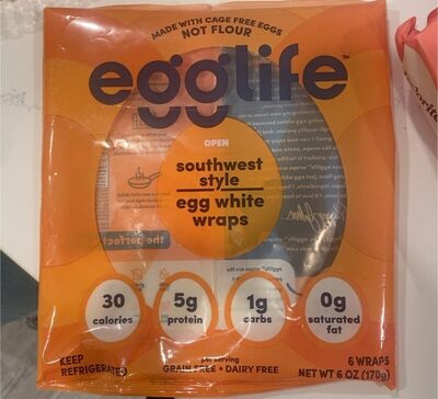 KHCH00354937 Southwest Style Egg White Wraps, 6 Each