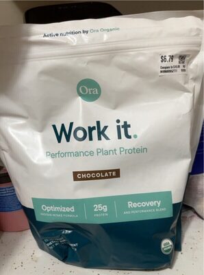 Ora Organic Work It: Ultra Clean Plant-Based Protein Powder Optimized for Recovery and Performance - with Tart Cherry  ProHydrolase  and Probiotics - 