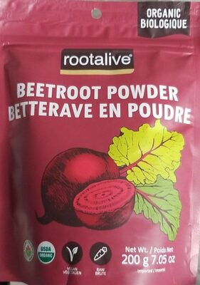 Rootalive Organic Beetroot Powder 200g, Raw and Vegan for Smoothies, Juice, Sauces, Baked Goods and More 200g