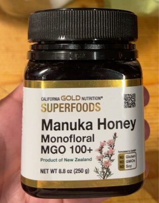 California Gold Nutrition, Superfoods, Manuka Honey, Monofloral, MGO 100+, 8.8 Oz (250 G)