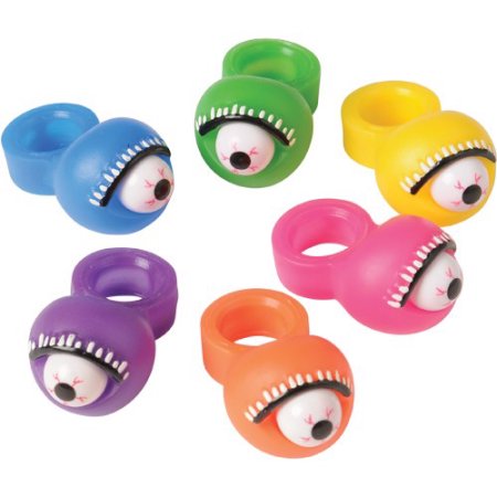 Popping Eyeball Rings, Sold by 5 Dozens